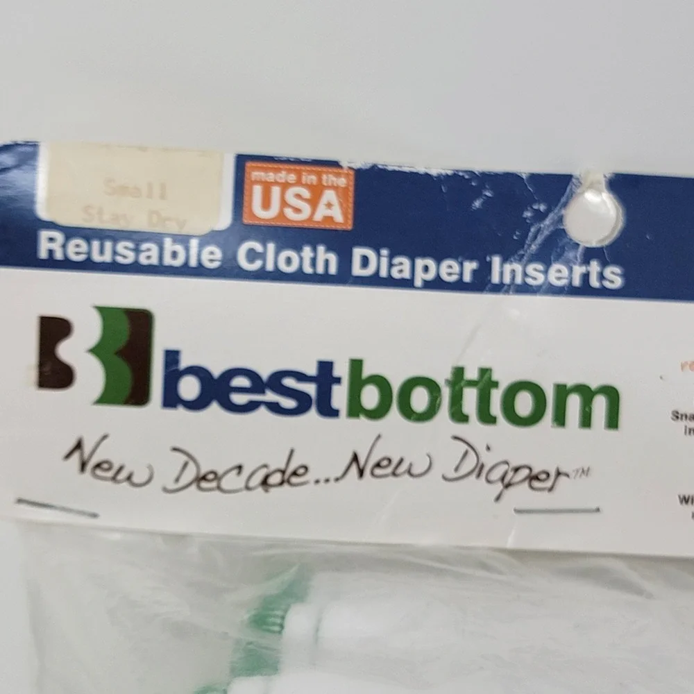 6 New Best Bottom Small Stay Dry Reusable Cloth Diaper Inserts ~ Up to 14 pounds